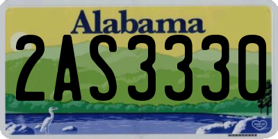 AL license plate 2AS3330