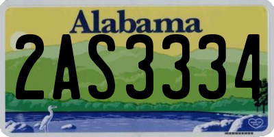 AL license plate 2AS3334
