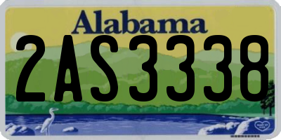 AL license plate 2AS3338