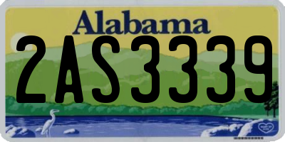 AL license plate 2AS3339