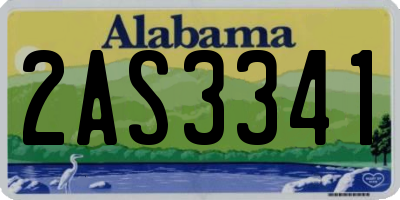AL license plate 2AS3341