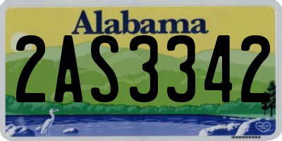 AL license plate 2AS3342