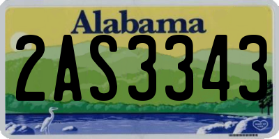 AL license plate 2AS3343