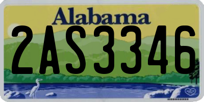 AL license plate 2AS3346