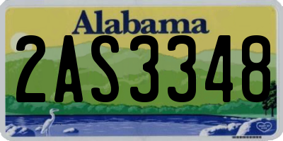 AL license plate 2AS3348