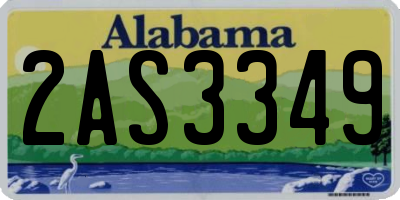 AL license plate 2AS3349