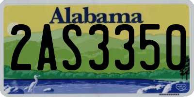 AL license plate 2AS3350