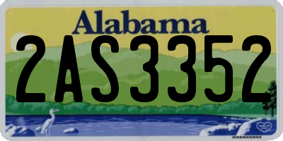 AL license plate 2AS3352