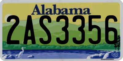 AL license plate 2AS3356