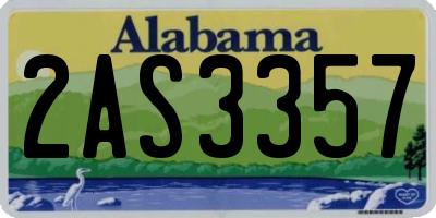 AL license plate 2AS3357