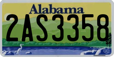 AL license plate 2AS3358
