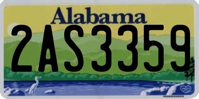 AL license plate 2AS3359