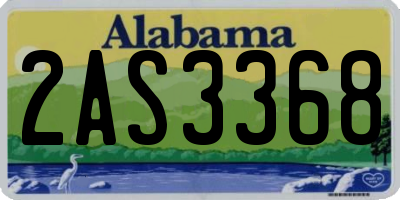 AL license plate 2AS3368