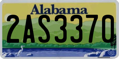 AL license plate 2AS3370