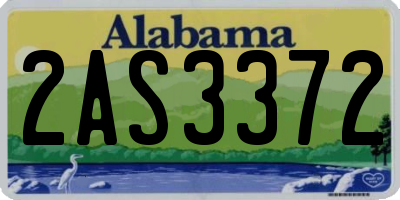 AL license plate 2AS3372