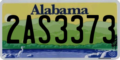AL license plate 2AS3373