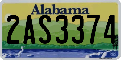 AL license plate 2AS3374