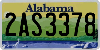 AL license plate 2AS3378