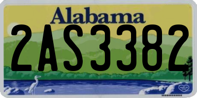 AL license plate 2AS3382