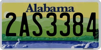 AL license plate 2AS3384