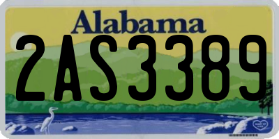 AL license plate 2AS3389