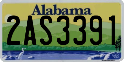 AL license plate 2AS3391