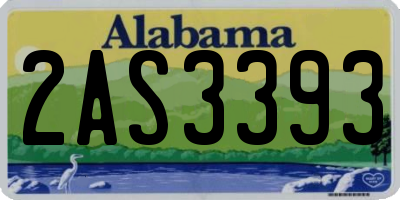 AL license plate 2AS3393