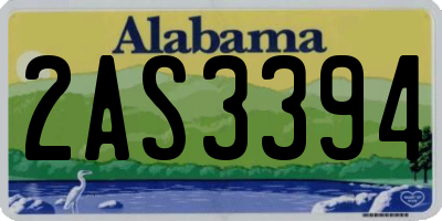AL license plate 2AS3394