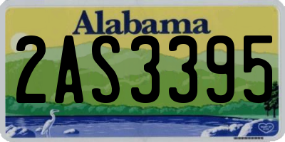 AL license plate 2AS3395