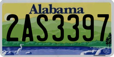 AL license plate 2AS3397