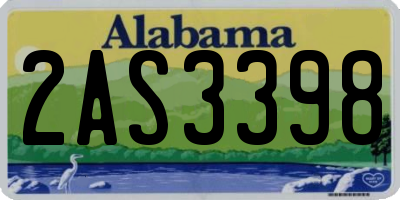 AL license plate 2AS3398