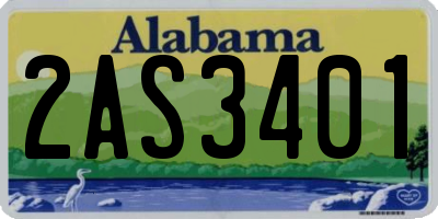 AL license plate 2AS3401