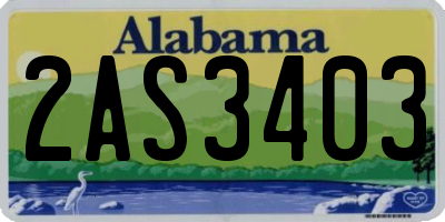 AL license plate 2AS3403