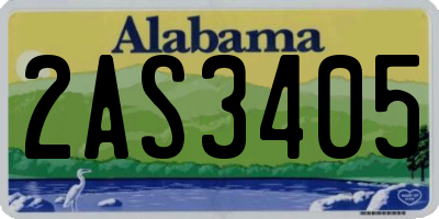 AL license plate 2AS3405