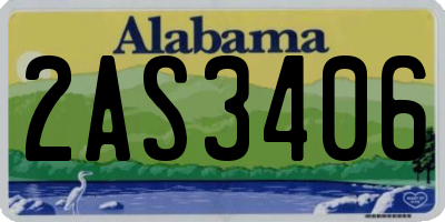 AL license plate 2AS3406