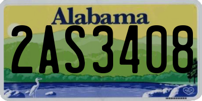 AL license plate 2AS3408