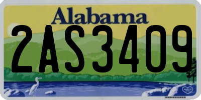 AL license plate 2AS3409