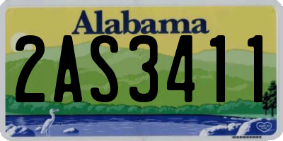 AL license plate 2AS3411