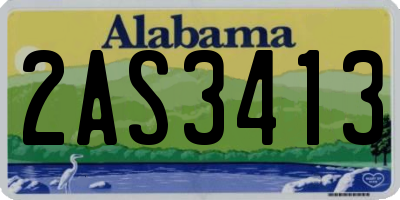 AL license plate 2AS3413