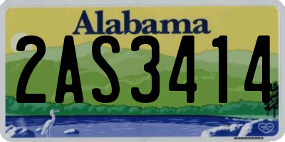 AL license plate 2AS3414