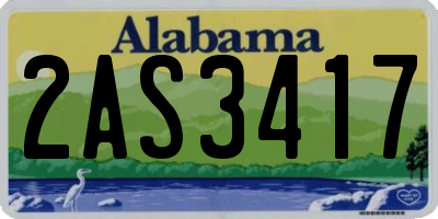 AL license plate 2AS3417