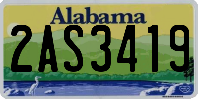 AL license plate 2AS3419
