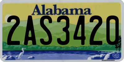 AL license plate 2AS3420