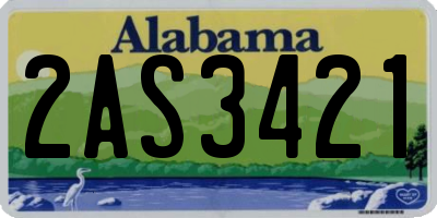 AL license plate 2AS3421