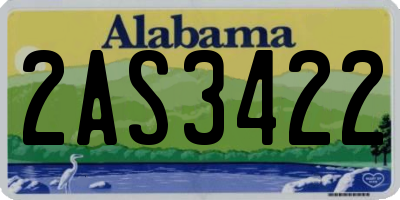 AL license plate 2AS3422