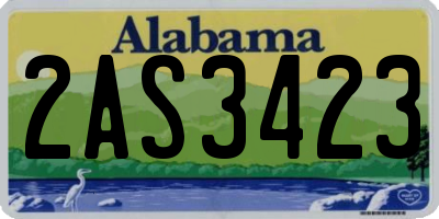 AL license plate 2AS3423
