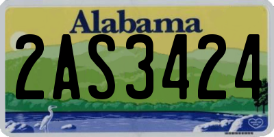 AL license plate 2AS3424