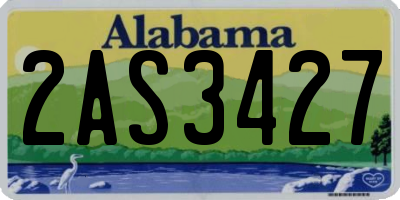 AL license plate 2AS3427