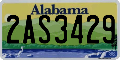 AL license plate 2AS3429