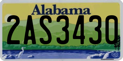 AL license plate 2AS3430